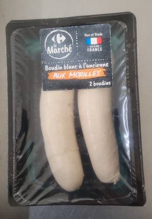 boudin blanc à l'ancienne aux morilles