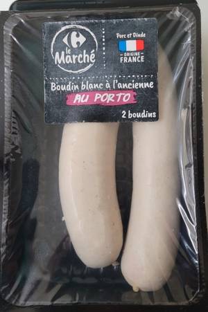 boudin blanc à l'ancienne au porto