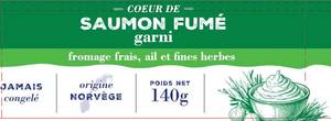 cœur de saumon garni fromage blanc fines herbes