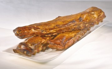travers de porc cuit bruni