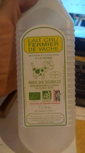 lait cru fermier de vache