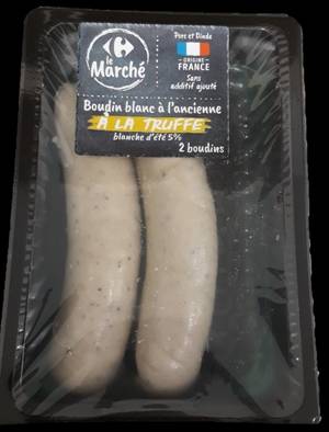 boudin blanc à l'ancienne à la truffe